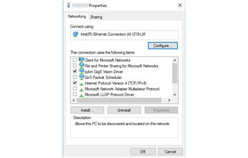 如何在網絡中配置GIGE千兆網口工業相機（三）使用過濾型驅動程序配置網絡適配器之一